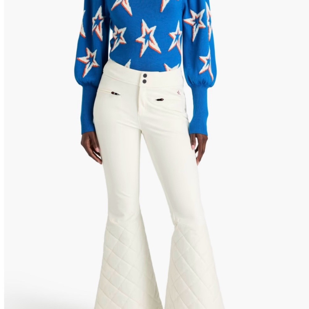 Perfect Moment Stylish Cream Flared Pants size small - Picture 2 of 4